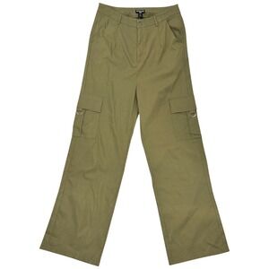 PrettyLittleThing Shape Khaki Cargo Pants Wide Leg Utility Trousers US 12 NWT